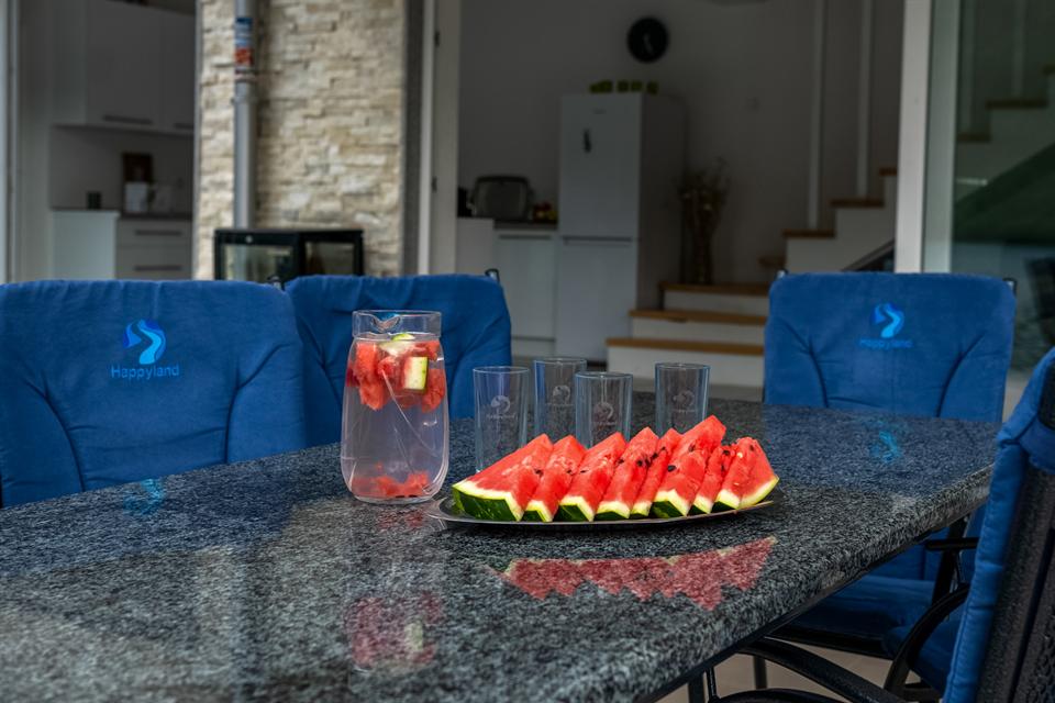 Terrace table with refreshments