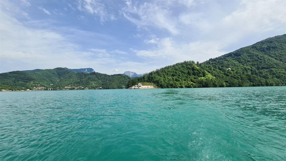 Lake panorama from the water