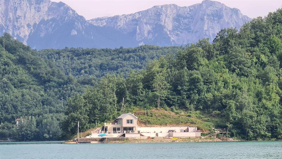 Aerial view of the mountain landscape near Jablanica